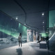 Rendering, Arctic Hub, winter (Image: David Garcia Studio and Henning Larsen Architects)