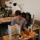 Kate getting crafty with plastics