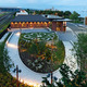 Baggage Building Arts Centre with Jardin Elipse in foreground