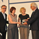 Silver Lion for a Promising Practice (from left): Wiel Arets, President of the Jury of the 13th International Architecture Exhibition; Shelley McNamara, Grafton Architects; Yvonne Farrell, Grafton Architects; Paolo Baratta, President of la Biennale di Venezia (Photo: Giorgio Zucchiatti)