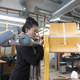 Jennifer Wong with the digitizer & Kari 3 chair