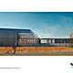 Holcim Bronze Award: Energy and water efficient border control station, Van Buren, ME: View from St. John Avenue.