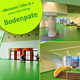 green flooring in James Stirling’s Neue Staatsgalerie via Evan Chakroff