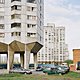 Prefabricated apartment blocks in St. Petersburg, Russia.