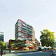 Acknowledgement Prize: Medium rise timber office building in low-to-no carbon emissions district, Helsinki, Finland by Sauerbruch Hutton in collaboration with Arup, UK and Experentia, Italy: Principal elevation.