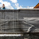 Water-feature wall outside the Baggage Building Arts Centre