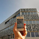 For budget reasons, the facade was extended and stickered with QR flashcodes. (Photo: MVRDV)