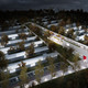 Aerial view, night (Image: CHYBIK+KRISTOF AA)