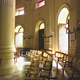 Operable doors allow for natural ventilation