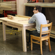 Dining Table Designed by Alyssa Phelps (pictured seated Joey Swerdlin)
