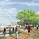 The Pearl River Waterfront Promenade serves as the over-arching organizer that unifies the entire district. (SOM | © Hargreaves Associates)