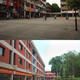 Top: Chandigarh shopping district Bottom: Gandhinagar shopping along the thoroughfare