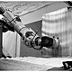 Fig 5: stacked plywood being milled by six-axis robotic arm