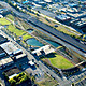 Tom Leader: Aerial view, Railroad Park, Birmingham, AL, 2010. Photo: Aerophoto