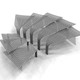 The drawing is illustrating the space truss steel structures of the wings.
