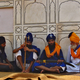 The ceremonial guards resting in the shade