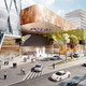 Rendering of the podium and entry plaza (Image: Söhne & Partner Architekten and BET Architects)
