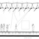 Section of one of the exhibition halls - detail of the “leaves” - from left: Walter Hopps, Paul Winkler, Dominique De Menil and Renzo Piano (Image: Fondazione Renzo Piano)