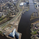 Aerial photo of Riverside Museum in its urban context (Photo: Hawkeye Aerial Photography)