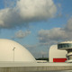 Oscar Niemeyer International Cultural Centre, Avilés, Asturias, Spain; opened in spring 2011, forced to close due to budget cuts on December 15 of the same year