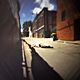 Camera obscura image of a project by Frank Minnaert