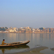 The morning sun, a view from the eastern bank