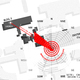 The site plan and elevation show the scale of our undertaking. The area of effect is sufficiently large to be architectural in scale, and sufficiently populous to allow the ephemerally perception-based ‘space’ to materialize.