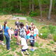 The kids learning about the landscape