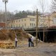 Felling a telephone pole