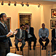 Final review / exhibition; Gary Bates, of Oslo-based Spacegroup, speaking. Sitting, from left-right: Dean Michael Speaks, Julien De Smedt, Joshua Prince-Ramus of REX, and Jason Scroggin