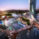 Aerial view of the plaza (Image: GDS Architects, CG: Rayus)