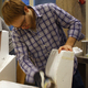 5. Alexander Morley sanding the foam mold