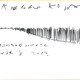 Kengo Kuma, Bamboo House. March 8, 2012, Pen on gold-trimmed card stock, 10.75 x 9.5 