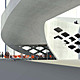 Visualization, cafe exterior and ramp base