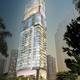 Exterior rendering, evening (Image: UNStudio)