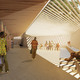 Global Holcim Awards 2012 Gold: Secondary school with passive ventilation system, Gando, Burkina Faso: The newly shaded landscape creates a platform for meeting, learning and teaching with multiple sports fields. (Image © Holcim Foundation)