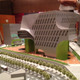 Model photo of the winning competition entry by Neil M. Denari Architects (Photo: Michael Speaks)