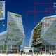 Holcim Bronze Award: Ecologically-designed retail and commercial building, Putrajaya, Malaysia by Kenneth Yeang, T. R. Hamzah & Yeang International Sdn. Bhd., Malaysia in collaboration with Tengku Robert Hamzah, T. R. Hamzah & Yeang International Sdn. Bhd., Malaysia: View of project from Dataran Wawasan.