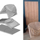 Flatpack wood folding chair by Robert van Embricqs