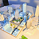 These are some of the site models that Studio Gang was bringing to Lexington for a public meeting on Thursday, June 2, 2011, to show design alternatives for the CentrePointe block. The CentrePointe block is in the middle of the rectangle; the block can be removed and replaced with one of the other blocks on the table. 