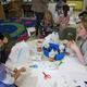 Anna talks to her table of kids