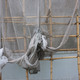 Bamboo scaffolding in Kwun Tong.