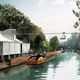 Richard Goodwin Pty Ltd - A water taxi journey around the Giardini, returning back to the Australian Pavilion via a zip line. Image © Richard Goodwin Pty Ltd