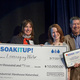 “Leveraging Water” Team of Muscoe Martin, m2 Architecture (far right) and Laura Hansplant, Roofmeadow (second from right) accept award for Industrial: Warehouse Watershed category © CG Lawrence Photography (Gregory Clarke)