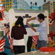 CUP: CUP’s affordable housing workshops employ interactive materials like this felt chart that maps the median income of a neighborhood (Photo: Center for Urban Pedagogy)