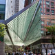 The canopy designed by Preston Scott Cohen covers North End Way, a pedestrian alley in Battery Park City photo by Richard Perry:The New York Times 